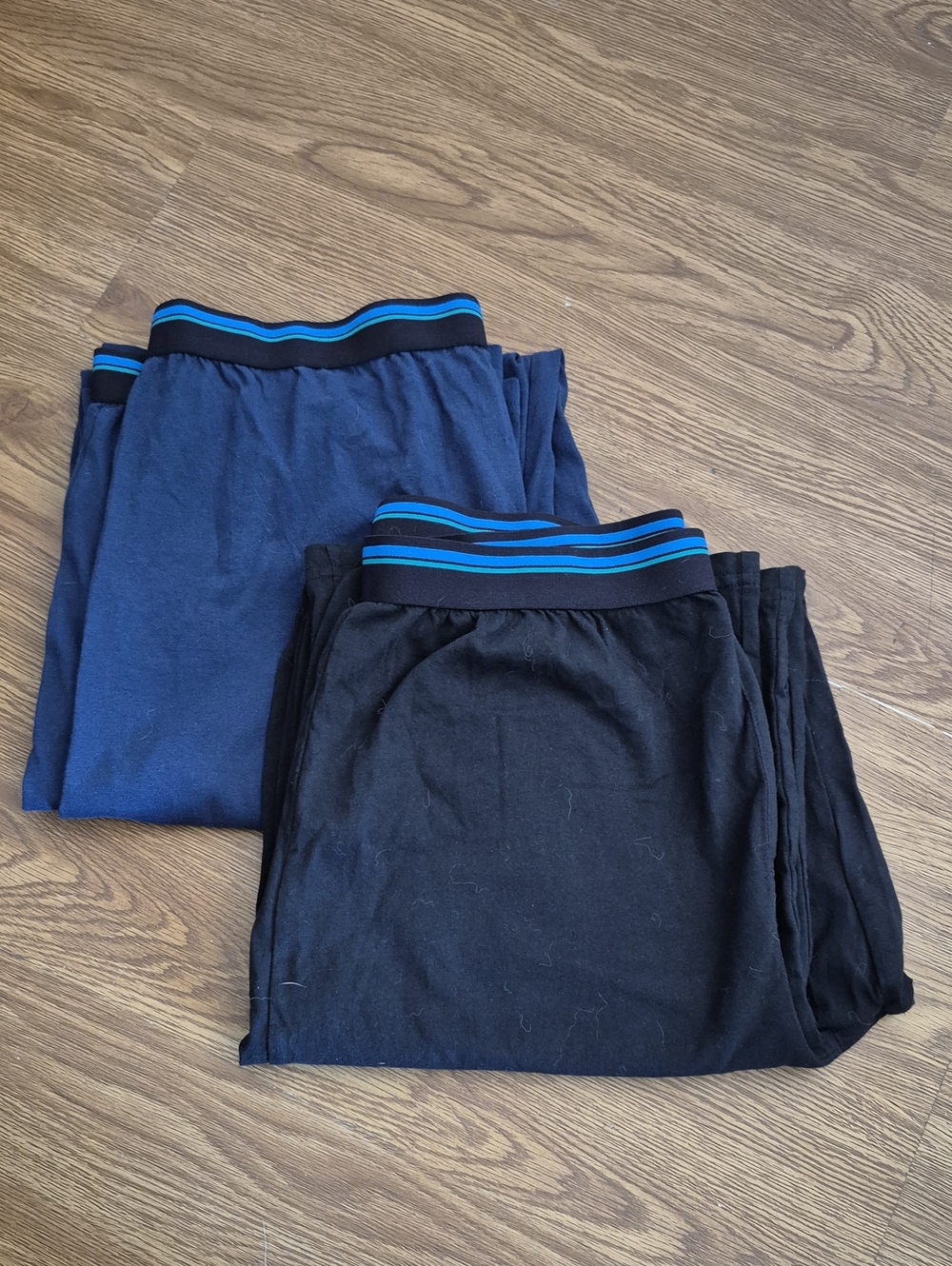 Set Of 2 George's Cotton Lounge Pants - Navy & Black